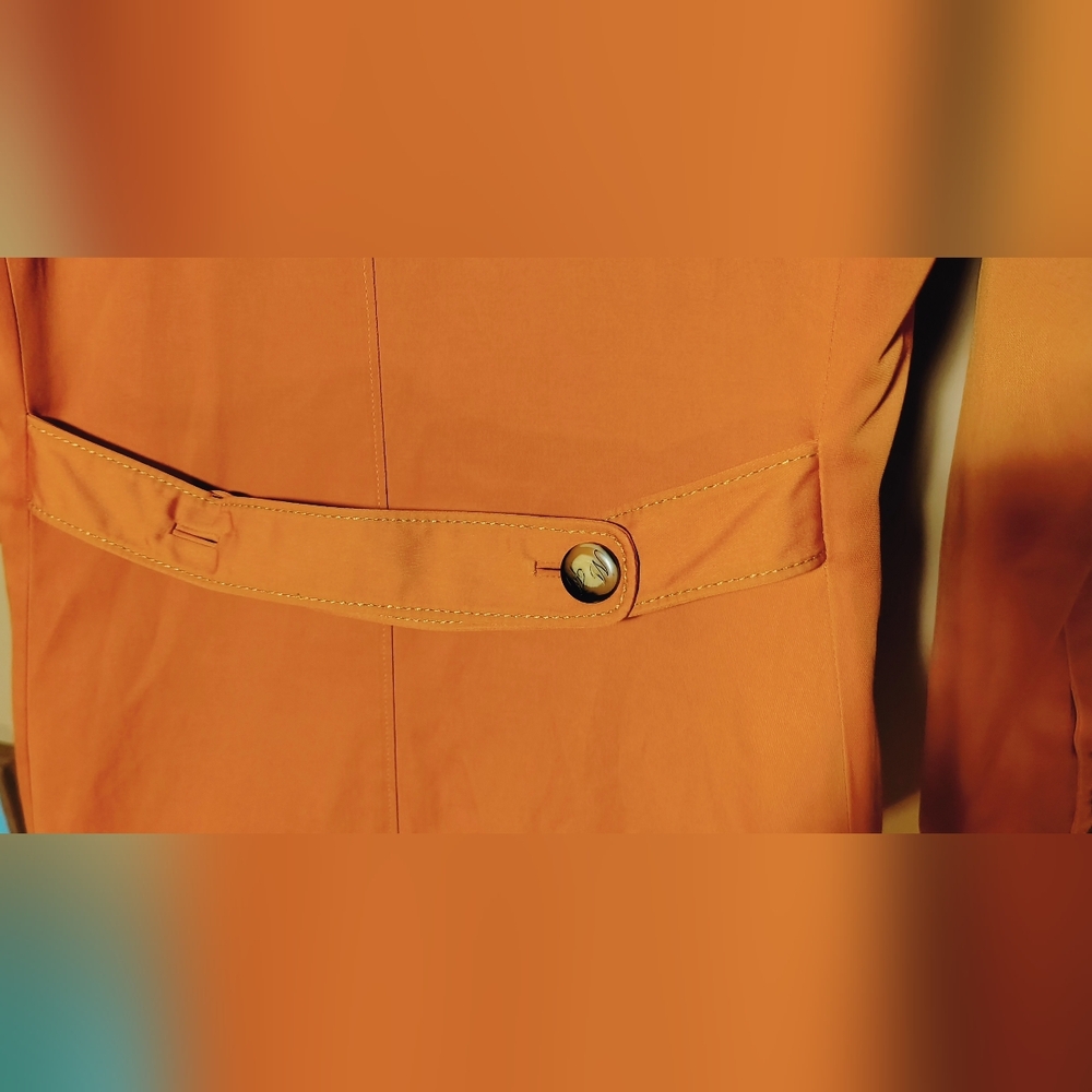 Vintage Misty Harbor Signature Burnt Orange Rain Coat W/ Removable Floral Liner - Picture 12 of 15